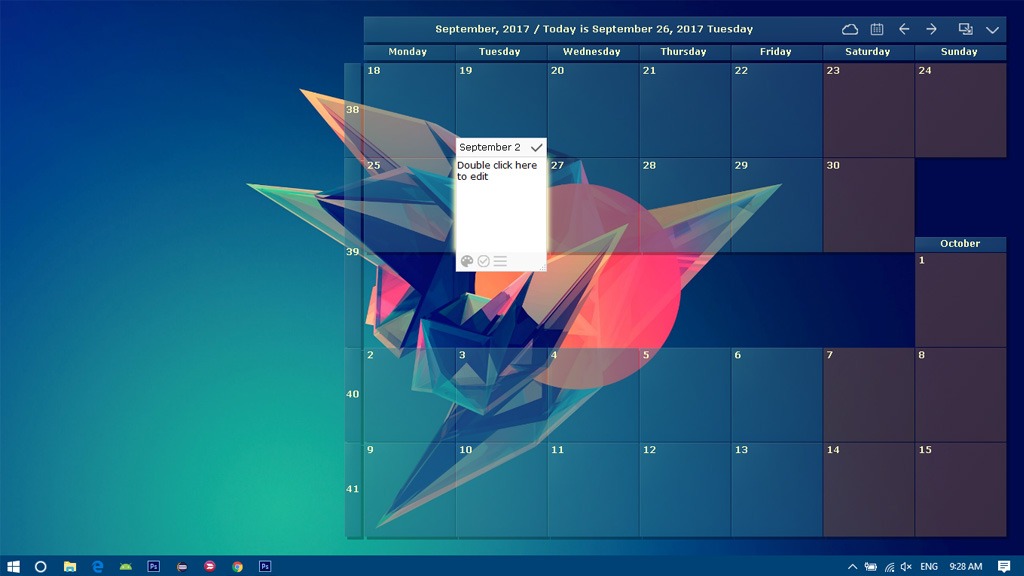 Phần mềm DesktopCalendar