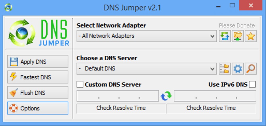Phần mềm DNS Jumper