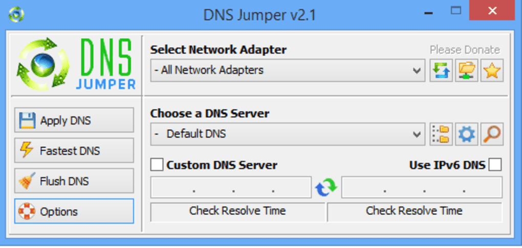 Phần mềm DNS Jumper