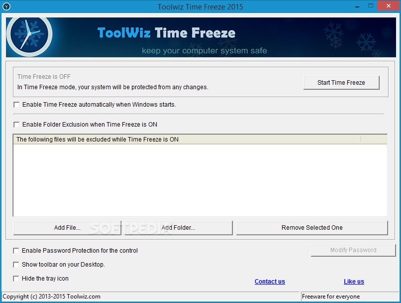 phần mềm Toolwiz Time Freeze