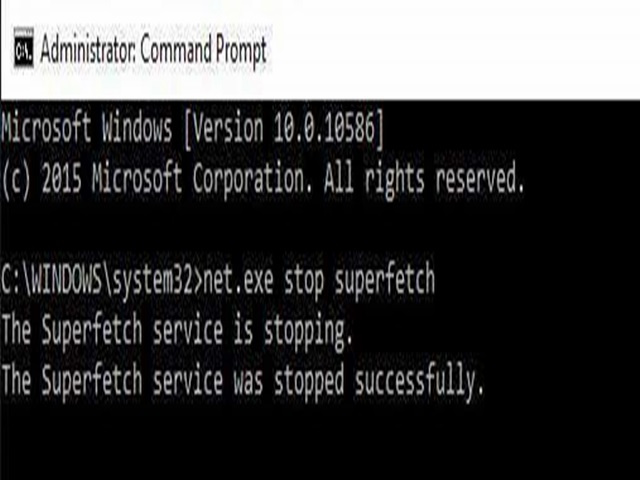 Sửa lỗi Full Disk bằng cách vô hiệu hóa SuperFetch
